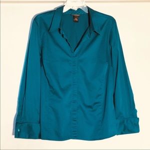 Lane Bryant Fitted Shirt French Cuffs 14/16